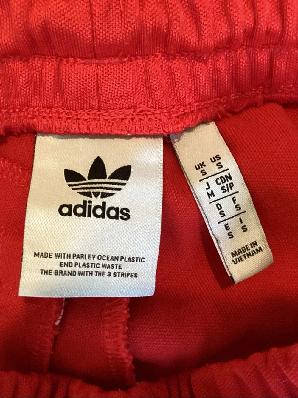 Adidas Originals Red 3 Stripe Track Pants Small Y2K Blokecore Retro